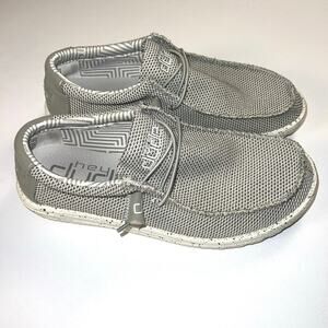 Hey Dude Men's Wally Sox Comfort Slip On Shoes Ash Gray Size 9